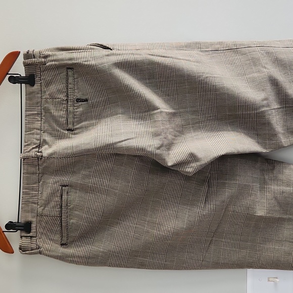 Brown Glen Check Polo by Ralph Lauren Chino Pants sz 33x32 tan black plaid khaki - Picture 3 of 5